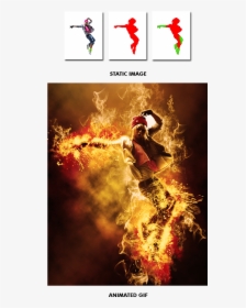 Gif Animated Fire Photoshop Action By Smartestmind - Graphic Design, HD Png Download, Transparent PNG