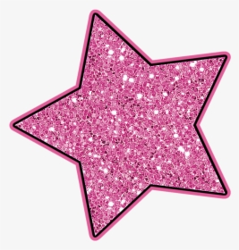 Emoji Clipart Glitter - Pink Glitter Stars Clipart, HD Png Download, Transparent PNG