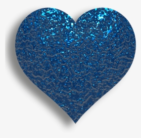 B *✿* I Love Heart, With All My Heart, Happy - Transparent Blue Glitter Heart, HD Png Download, Transparent PNG