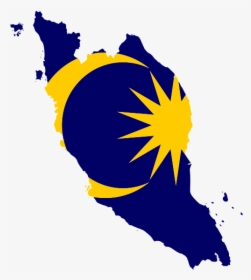 Flag Map Of West Malaysia - Malaysia Flag Map, HD Png Download, Transparent PNG