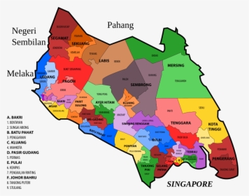 Transparent Assembly Line Clipart - Johor Map By District, HD Png Download, Transparent PNG