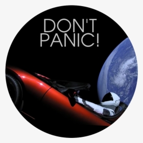Starman Don T Panic Car Magnet - Dont Panic Logo Tesla, HD Png Download, Transparent PNG