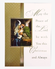 Holy Family Embossed Mass Card Christmas Box Of 25 - Picture Frame, HD Png Download, Transparent PNG