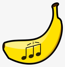 Banana Triplet Notes Svg Clip Arts - Cartoon Banana, HD Png Download, Transparent PNG