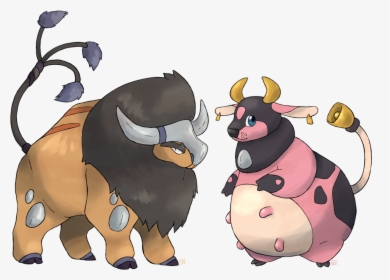 Some Asked For Miltank / Tauros So Here S A Pre-evo - Cartoon, HD Png Download, Transparent PNG