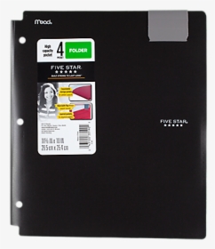 Five Star High Cap 4-pocket Folder, Black - Smartphone, HD Png Download, Transparent PNG
