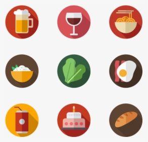 Icons Free Vector Color - Food Icon Vector Png, Transparent Png, Transparent PNG
