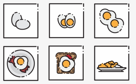 Egg Icons Vector Illustrator Illustration Bread Breakfast, HD Png Download, Transparent PNG