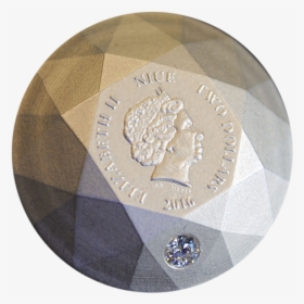 Niue 2016 2$ Silver Diamond 3d Shape Antique Finish - Circle, HD Png Download, Transparent PNG