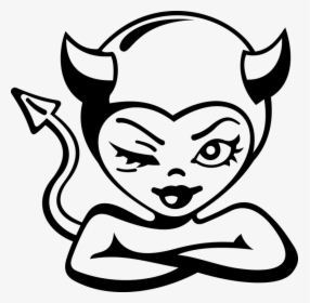 Devil, Flirt, Girl, Imp, Woman - Devil Girl Vector, HD Png Download ,  Transparent Png Image - PNGitem
