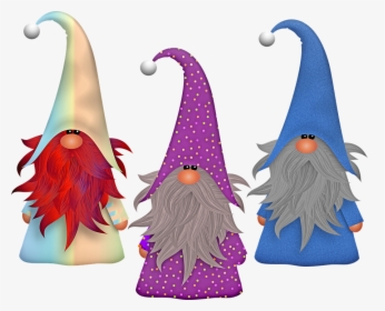 Gnomes, Scandivian, Elf, Imp, Beard, Fabric, Winter - Illustration, HD Png Download, Transparent PNG
