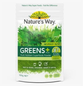 Nature’s Way Super Greens Plus 100g - Natures Way Super Greens, HD Png Download, Transparent PNG