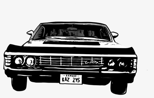 Transparent Supernatural Impala Png - Chevy Impala 1967 Supernatural Sticker, Png Download, Transparent PNG
