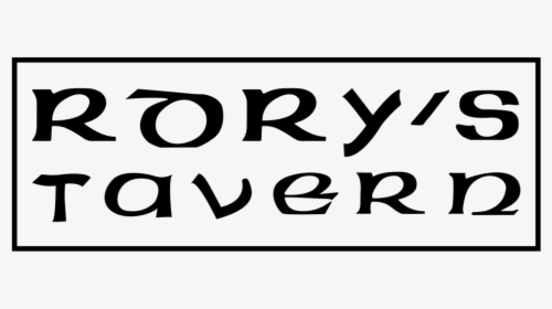 Rorys Tavern Withborder - Black-and-white, HD Png Download, Transparent PNG