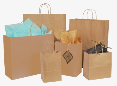 Eco Kraft Serrated Edge Shoppers - Shopping Bag Boxes Png, Transparent Png, Transparent PNG