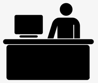 Transparent Teacher S Desk Clipart - Customer Service Desk Icon, HD Png Download, Transparent PNG