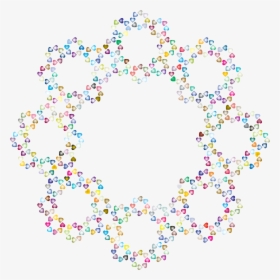 Abstract Hearts Frame Prismatic 2 Clip Arts - Circle, HD Png Download, Transparent PNG