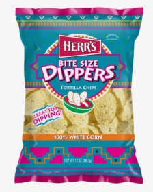 Seven-layer Mexican Dip - Herr's Bite Size Dippers Tortilla Chips, HD Png Download, Transparent PNG