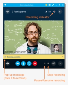 Skype For Business Recording Notification, HD Png Download, Transparent PNG