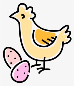 Vector Illustration Of Domesticated Fowl Chicken With, HD Png Download, Transparent PNG