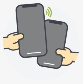 An Icon Showing Two Mobile Phones Sharing The App - Smartphone, HD Png Download, Transparent PNG