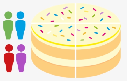 4 Wedge Referral Cake Icon - Circle, HD Png Download, Transparent PNG