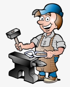 Blacksmith Worker With Blacksmith Tools - حداد Clipart, HD Png Download, Transparent PNG