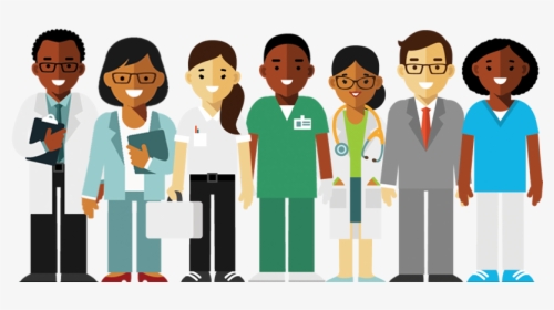 Illustration Showing A Group Of Medical Professionals - Professionals Cartoon, HD Png Download, Transparent PNG