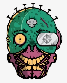 Transparent Zombie Clipart - Skull Illustration Vector On Behance, HD Png Download, Transparent PNG