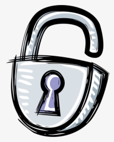 Vector Illustration Of Padlock Lock Mechanical Security - Security Clipart, HD Png Download, Transparent PNG