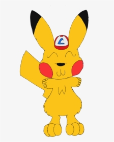 Pikachu With Ash S Hat - Cartoon, HD Png Download, Transparent PNG