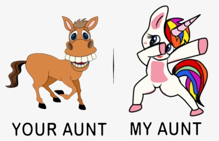Clipart Unicorn Shirt - Funny My Aunt Your Aunt Unicorn, HD Png Download, Transparent PNG