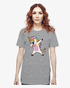 Women S Dabbing Unicorn Shirt Dab Hip Hop Magic Girl - T-shirt, HD Png Download, Transparent PNG