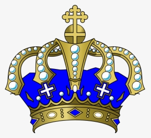 Blue And Gold Crown Png, Transparent Png, Transparent PNG