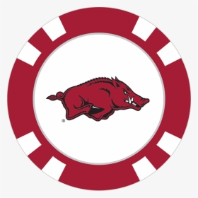Arkansas Razorbacks Poker Chip Ball Marker - New England Patriots Logo Circle, HD Png Download, Transparent PNG