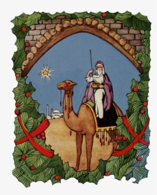 Vintage Christmas Scenery - Cartoon, HD Png Download, Transparent PNG