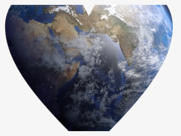 Planet Earth Clipart Earth Heart - Earth Love Heart Transparent Background, HD Png Download, Transparent PNG