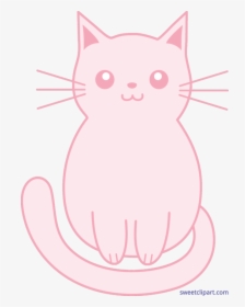 Cute Pink Cat Art, HD Png Download, Transparent PNG