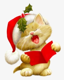Clip Art Royalty Free Download Christmas Kitten Clipart - Christmas Wallpaper Hd For Mobile, HD Png Download, Transparent PNG