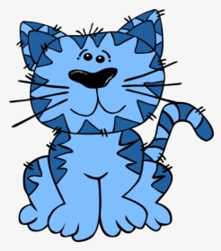 Kitten Clipart Blue Cat - Cat Sat Clipart, HD Png Download, Transparent PNG