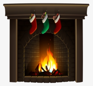#christmas #fireplace - Transparent Fireplace Png, Png Download, Transparent PNG