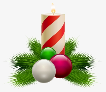 Christmas Candle Clipart Transparent Background, HD Png Download, Transparent PNG