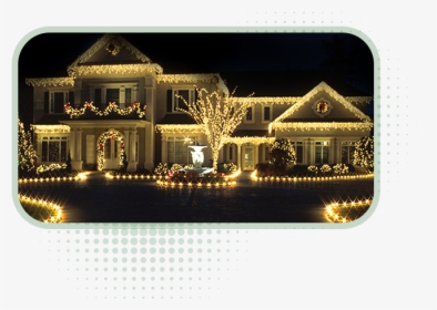 Big House Decorated For Christmas, HD Png Download, Transparent PNG