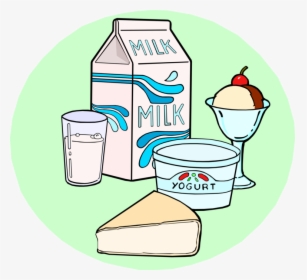 Vector Illustration Of Food Derived From Dairy Milk - Does 1 Cup Of Dairy Look Like, HD Png Download, Transparent PNG