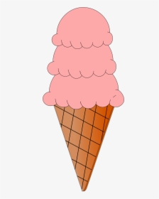 Strawberries Clipart Ice Cream Cone - Ice Cream Cone Animated, HD Png Download, Transparent PNG