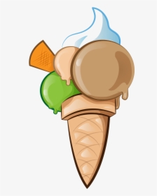Transparent Cone Cartoon - Ice Cream Thumbs Up, HD Png Download, Transparent PNG
