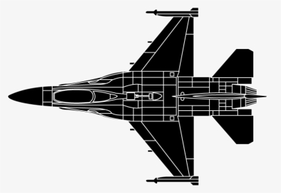 F 16 Top View , Png Download - Top View Of F16, Transparent Png, Transparent PNG