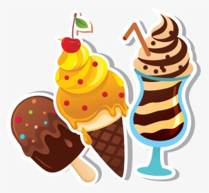Ice Cream And Cake Cartoon, HD Png Download, Transparent PNG