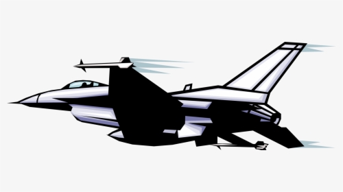 Vector Illustration Of F16 Falcon Us Air Force Single-engine - F16 Vector, HD Png Download, Transparent PNG
