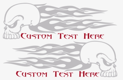 Motorcycle Flaming Skull Fs6 Gas Tank Decals Design - Graphic Design, HD Png Download, Transparent PNG